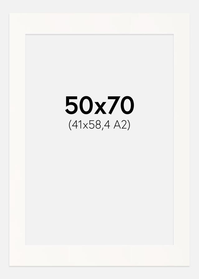 Pasparta Antique White Bílý stred 50x70 cm (41x58,4 - A2)