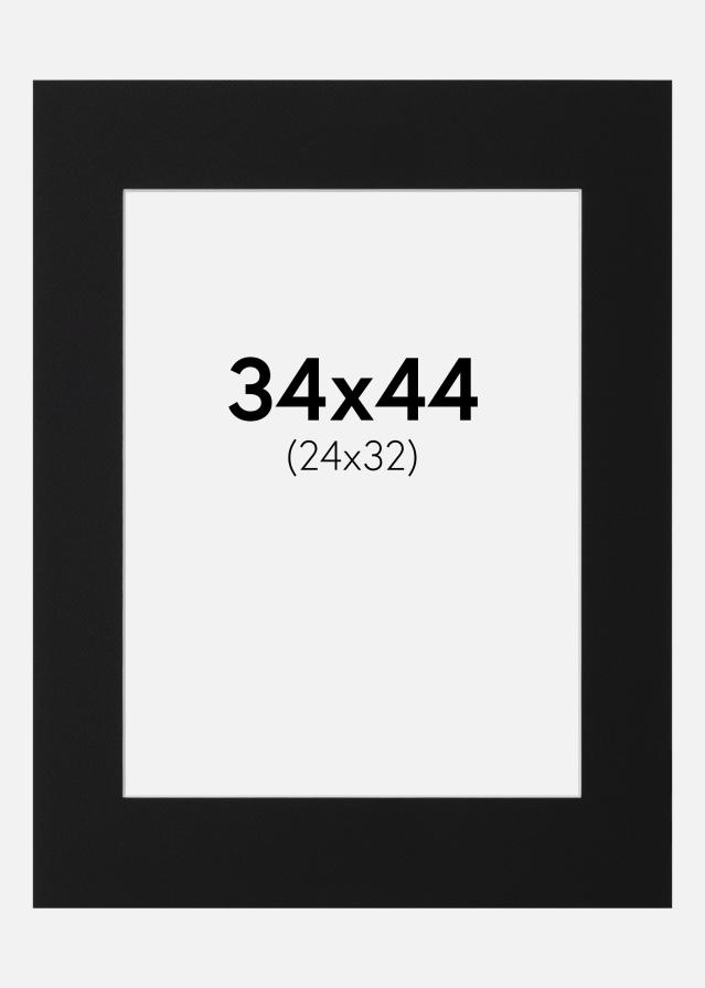 Pasparta Černý Standard (Bílé Jádro) 34x44 cm (24x32)