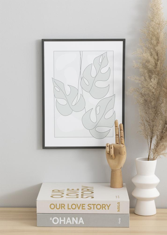 Rám New Lifestyle Tmave šedá 70x100 cm - Pasparta Bílá 24x36 inches