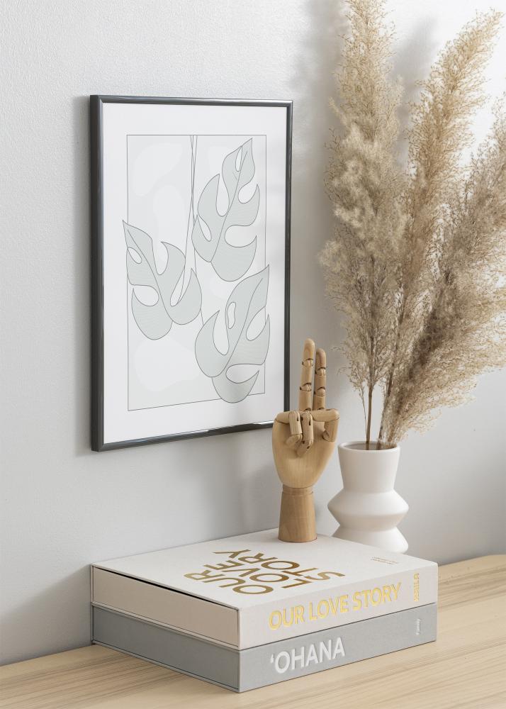 Rám New Lifestyle Tmave šedá 70x100 cm - Pasparta Bílá 24x36 inches