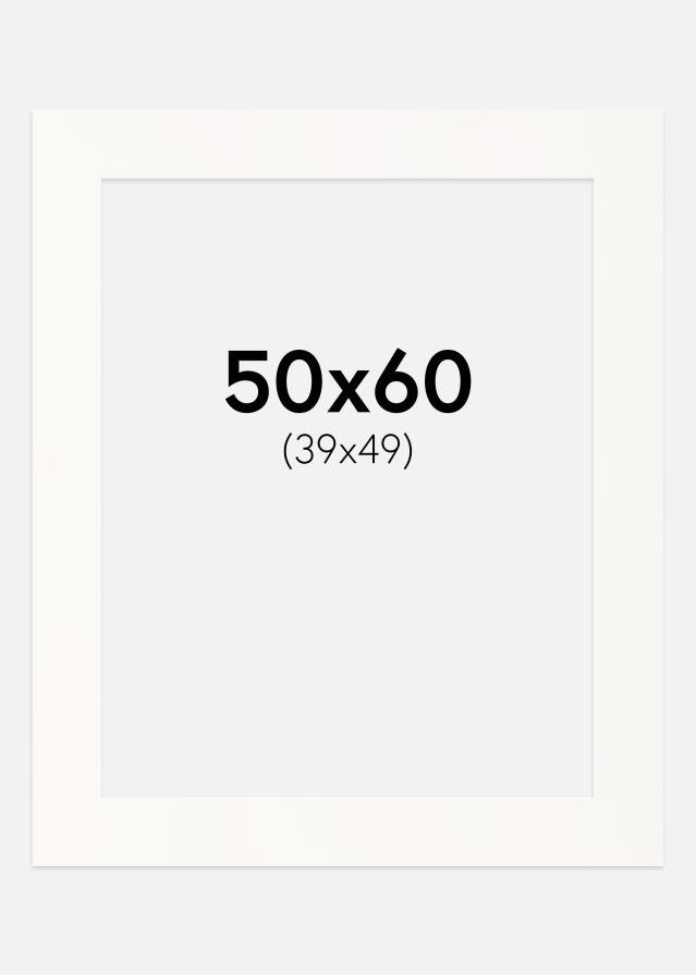 Pasparta Antique White Bílý stred 50x60 cm (39x49)