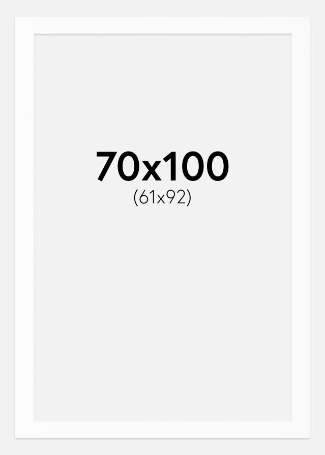 Pasparta Bílá Standardní Bílý stred 70x100 cm (61x92)