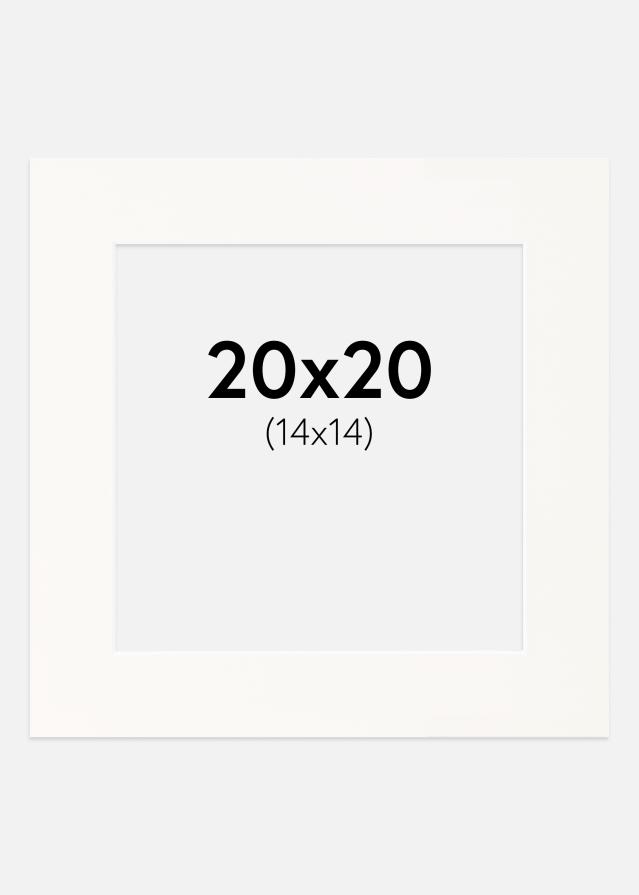 Pasparta Antique White Bílý stred 20x20 cm (14x14)