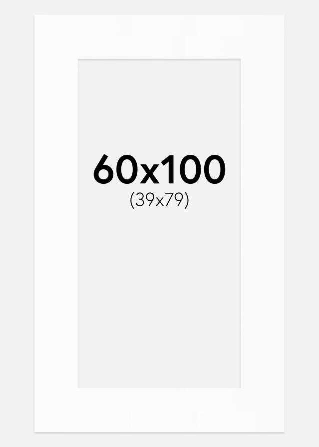 Pasparta Bílá Standardní Bílý stred 60x100 cm (39x79)