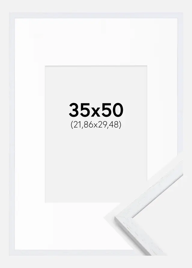 Rám Edsbyn Warm White 35x50 cm - Pasparta Bílá 9x12 inches