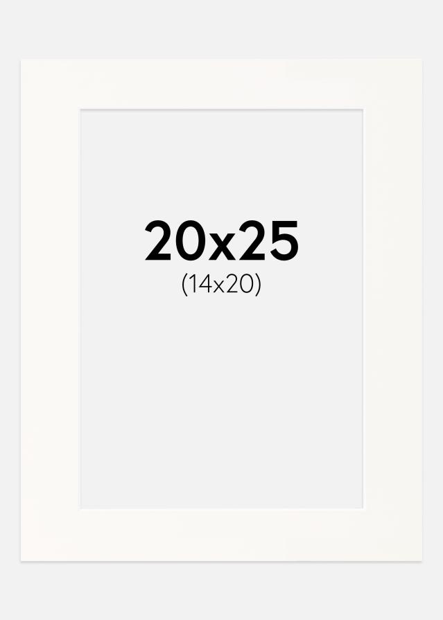 Pasparta Antique White Bílý stred 20x25 cm (14x20)