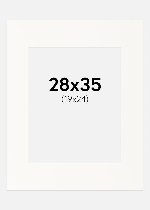 Pasparta Antique White Bílý stred 28x35 cm (19x24)