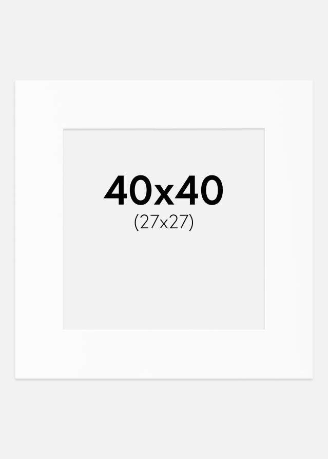 Pasparta Bílý Standard (Bílé Jádro) 40x40 cm (27x27)
