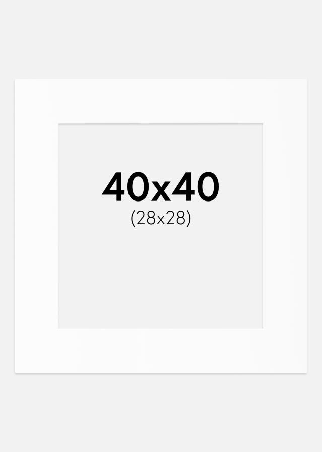Pasparta Bílý Standard (Bílé Jádro) 40x40 cm (28x28)