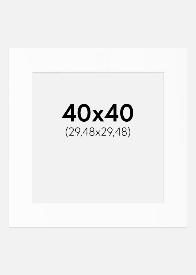 Pasparta Bílý Standard (Bílé Jádro) 40x40 cm (29,48x29,48)