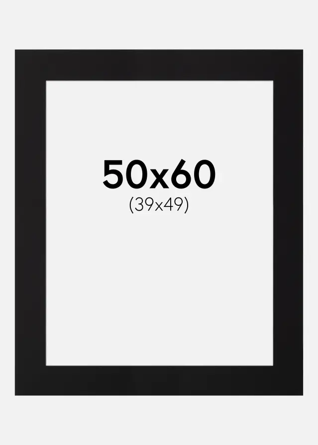 Pasparta Canson Cerná Bílý stred 50x60 cm (39x49)