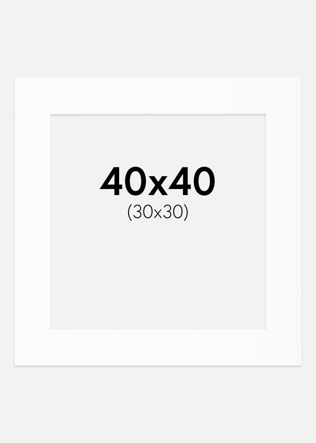 Pasparta Bílý Standard (Bílé Jádro) 40x40 cm (30x30)