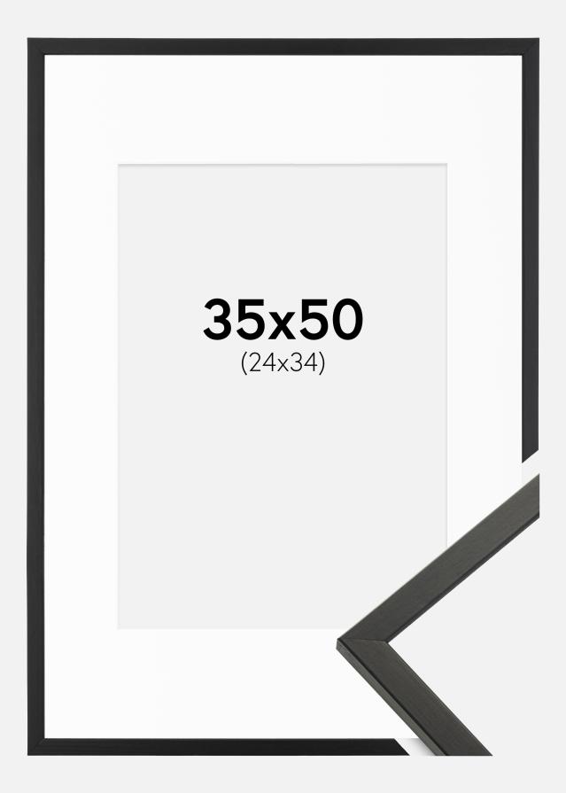 Rám Galant Cerná 35x50 cm - Pasparta Bílá 25x35 cm