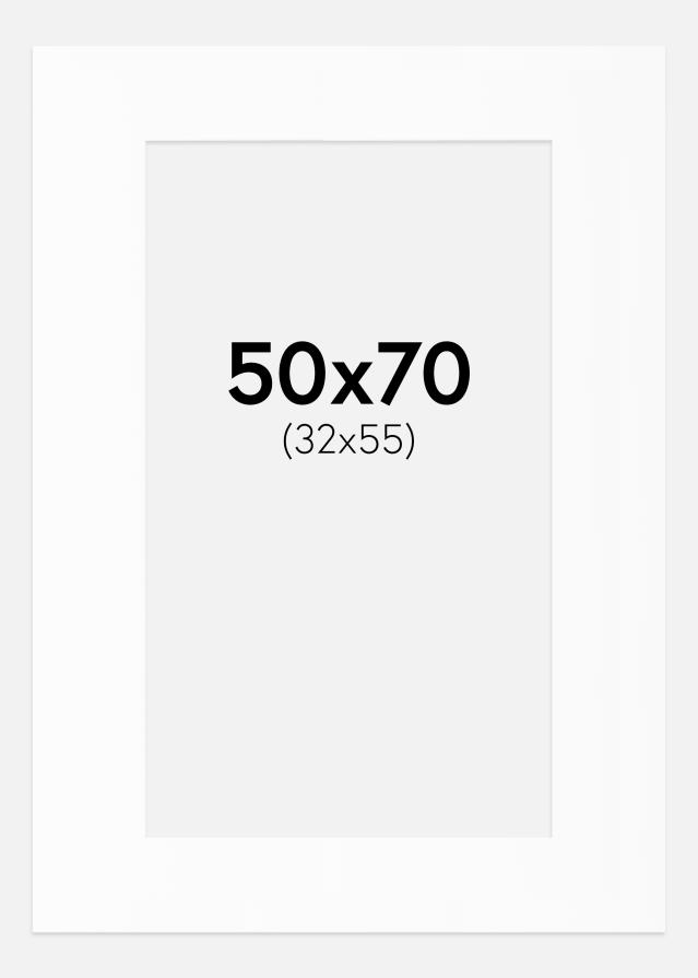 Pasparta Canson Bílá Bílý stred 50x70 cm (32x55)