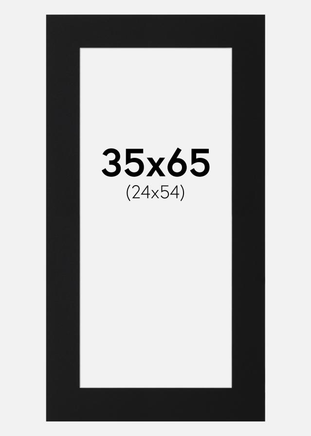 Pasparta Černý Standard (Bílé Jádro) 35x65 cm (24x54)