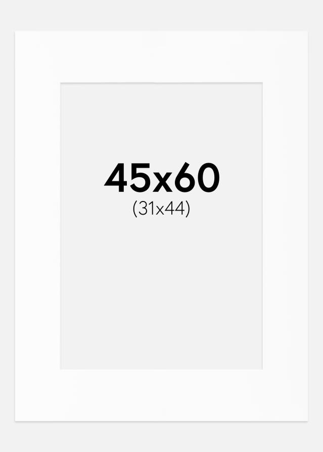 Pasparta Bílá Standardní Bílý stred 45x60 cm (31x44)