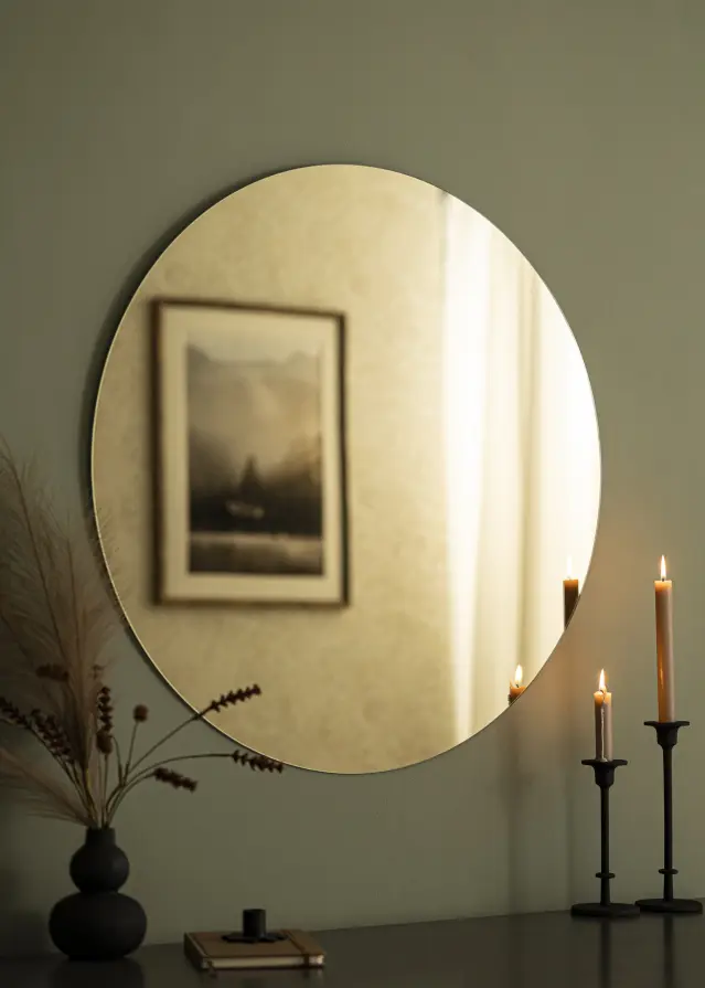 Zrcadlo Champagne 80 cm Ø