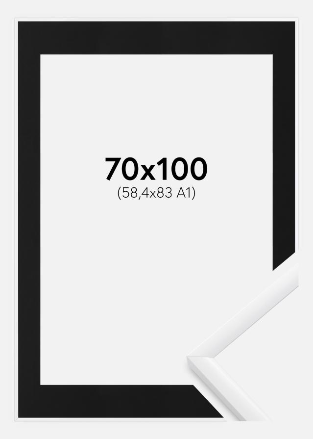 Rám New Lifestyle Bílá 70x100 cm - Pasparta Cerná 59,4x84 cm (A1)