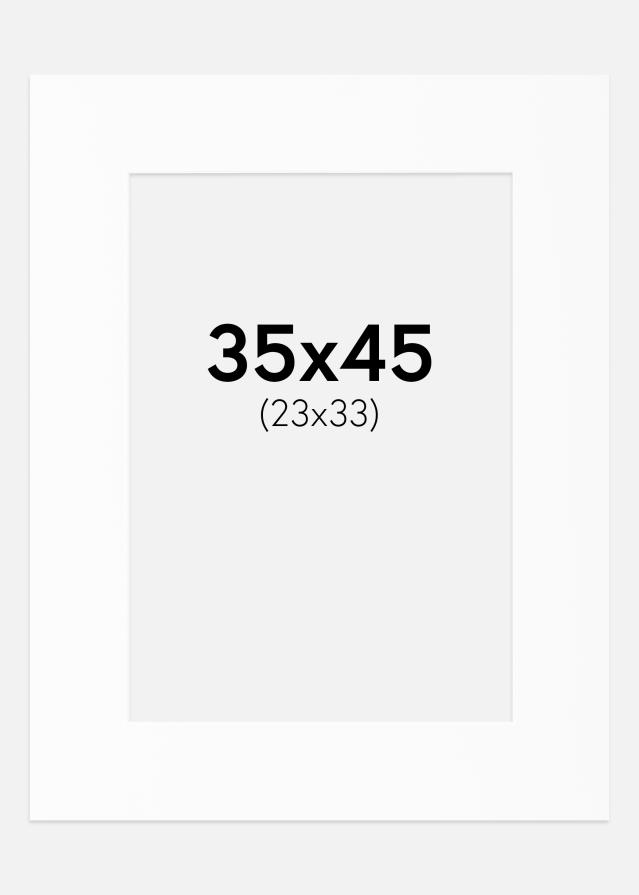 Pasparta Bílá Standardní Bílý stred 35x45 cm (23x33)