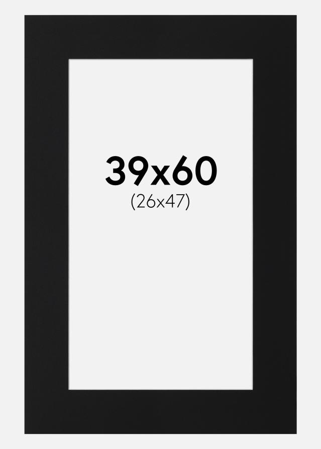 Pasparta Černý Standard (Bílé Jádro) 39x60 cm (26x47)