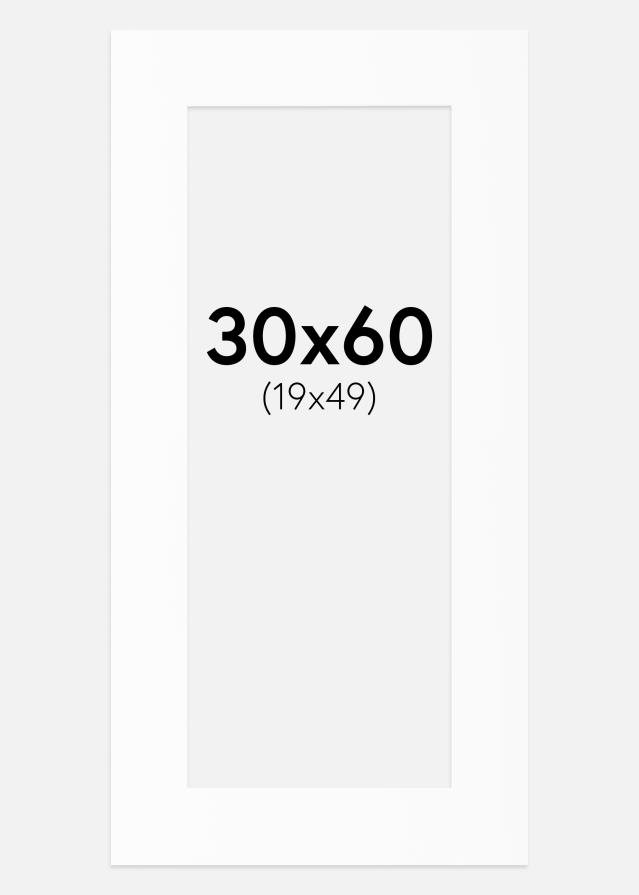 Pasparta Canson Bílá Bílý stred 30x60 cm (19x49)