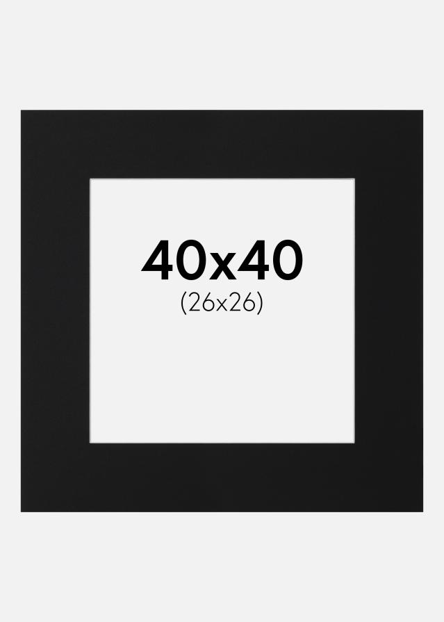 Pasparta Černý Standard (Bílé Jádro) 40x40 cm (26x26)