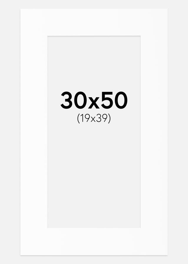 Pasparta Canson Bílá Bílý stred 30x50 cm (19x39)