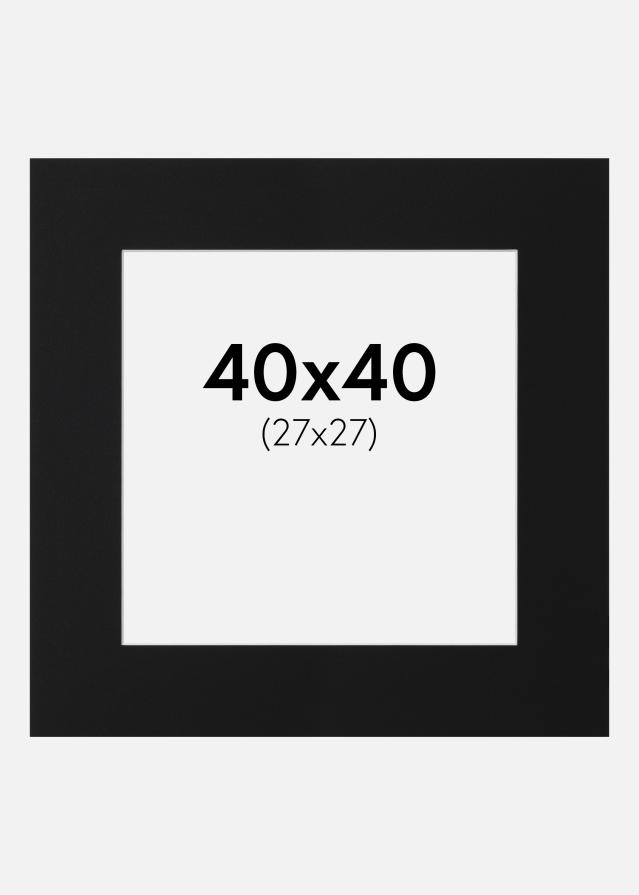 Pasparta Černý Standard (Bílé Jádro) 40x40 cm (27x27)