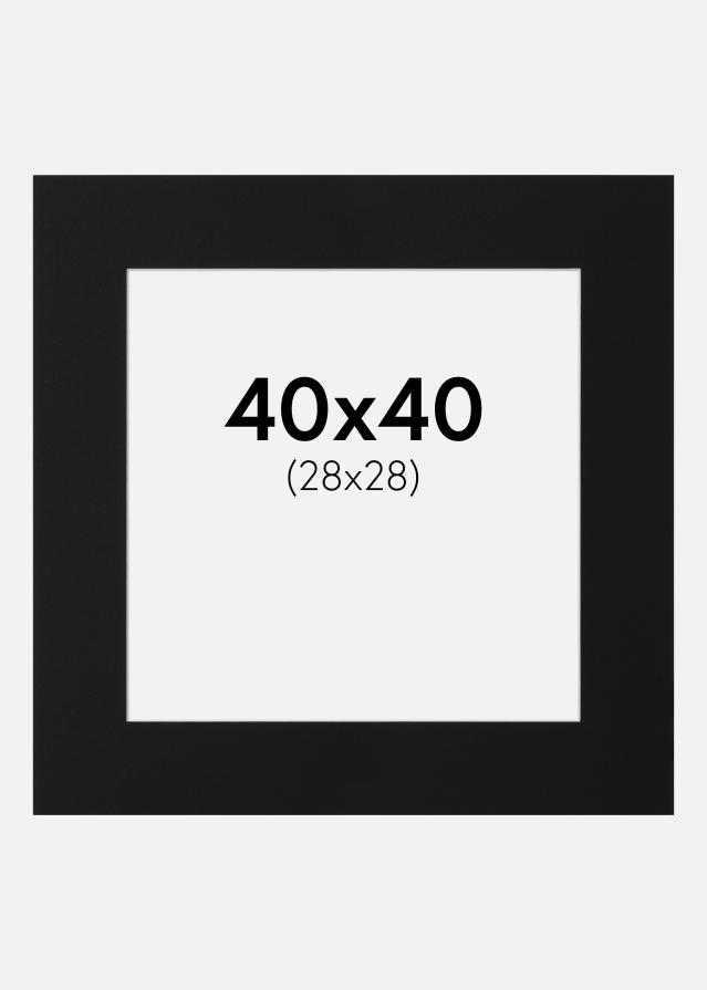 Pasparta Černý Standard (Bílé Jádro) 40x40 cm (28x28)