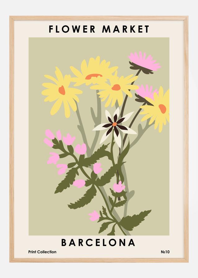 Flower Market Barcelona Plakát
