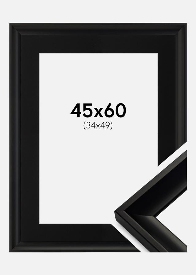 Rám Öjaren Cerná 45x60 cm - Pasparta Cerná 35x50 cm