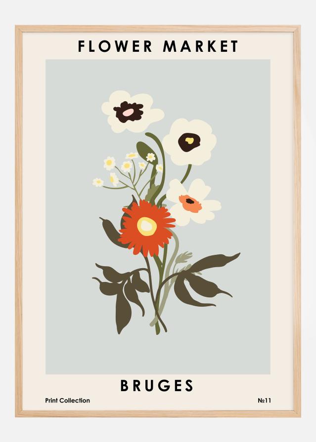 Flower Market Bruges Plakát