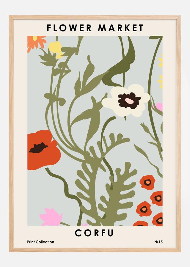Flower Market Corfu Plakát
