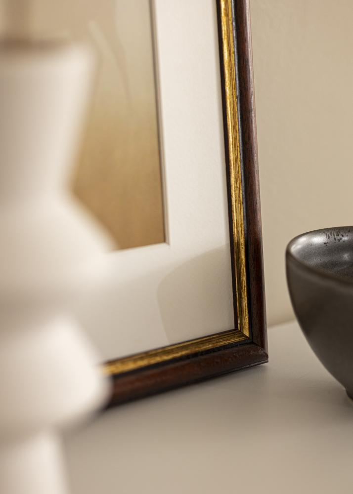 Rám Siljan Hnědá 45x45 cm - Pasparty Bílý 34x34 cm