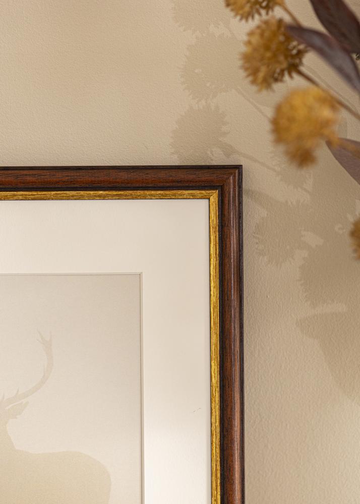 Rám Siljan Hnědá 45x45 cm - Pasparty Bílý 34x34 cm