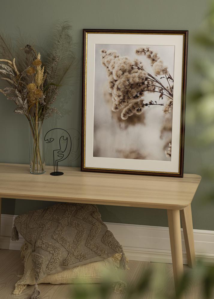 Rám Siljan Hnědá 45x45 cm - Pasparty Bílý 34x34 cm