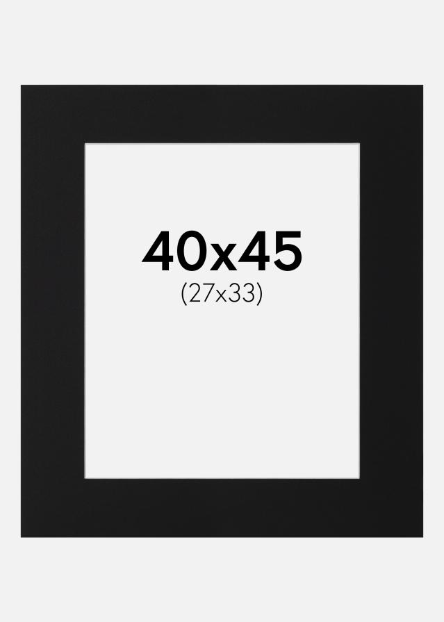 Pasparta Černý Standard (Bílé Jádro) 40x45 cm (27x33)