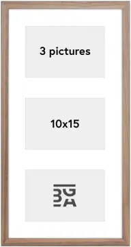 Edsbyn Kolážový rám XIII Svetlý Orech - 3 Obrazy (10x15 cm)