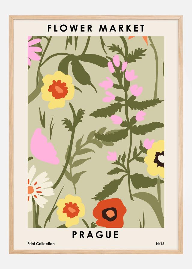 Flower Market Prague Plakát