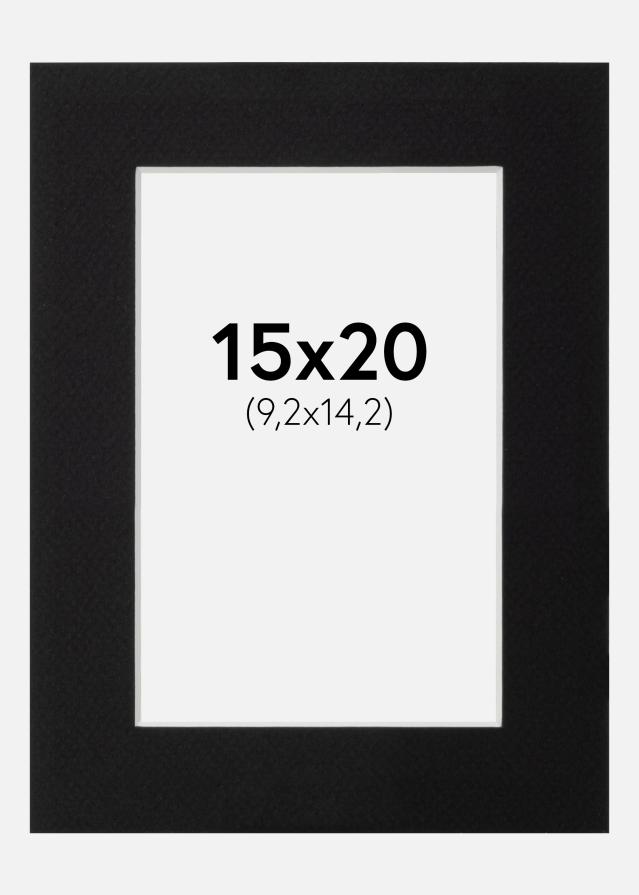 Pasparta Cerná Standardní Bílý stred 15x20 cm (9,2x14,2)