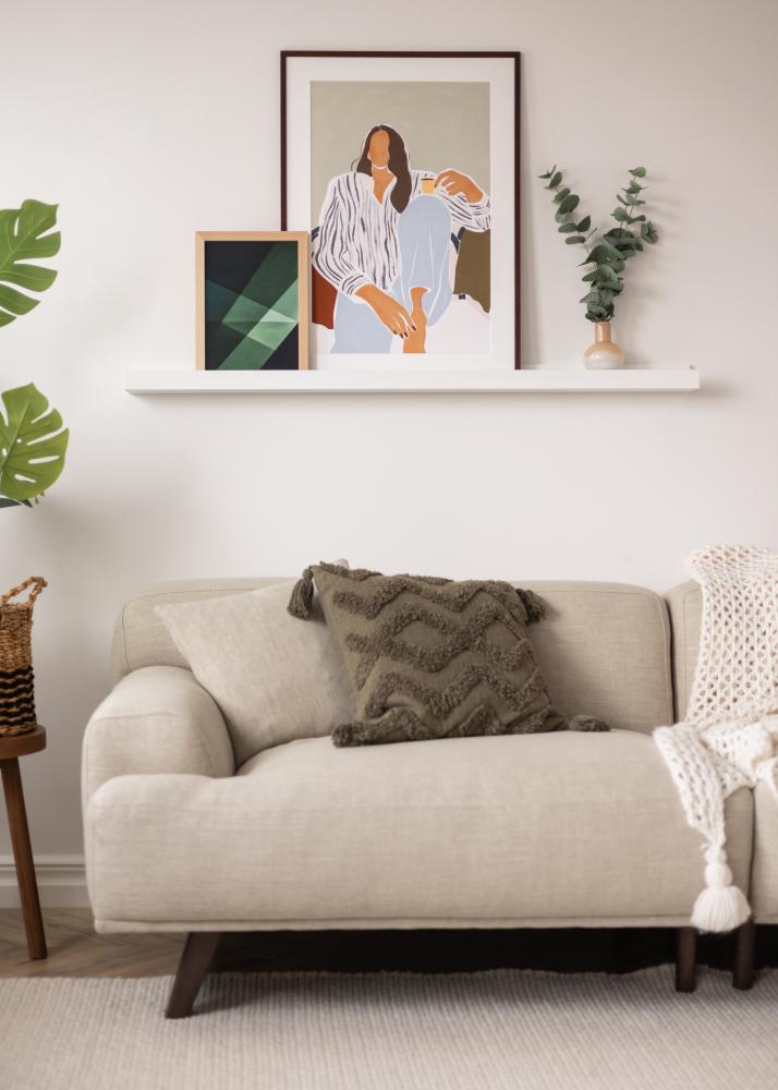 KAILA Polička na obrazy Bílá 130 cm