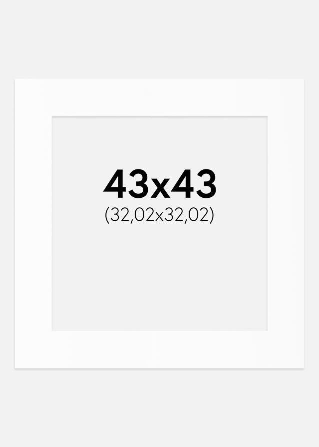 Pasparta Bílý Standard (Bílé Jádro) 43x43 cm (32,02x32,02)