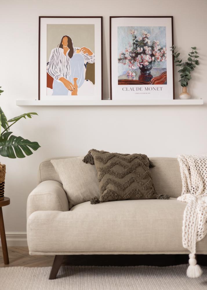 KAILA Polička na obrazy Bílá 150 cm