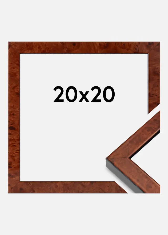 Rám Hermes Akrylové sklo Burr Walnut 20x20 cm