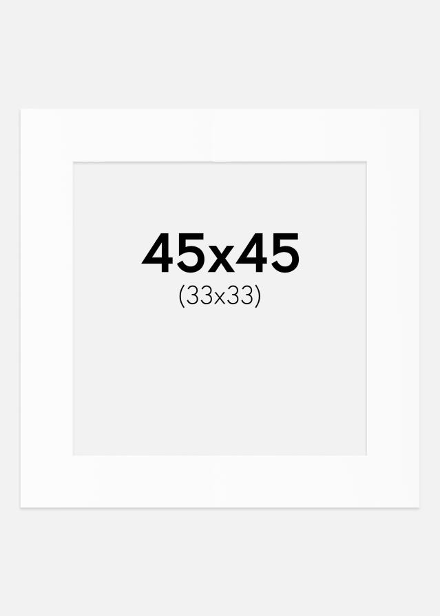 Pasparta Bílý Standard (Bílé Jádro) 45x45 cm (33x33)