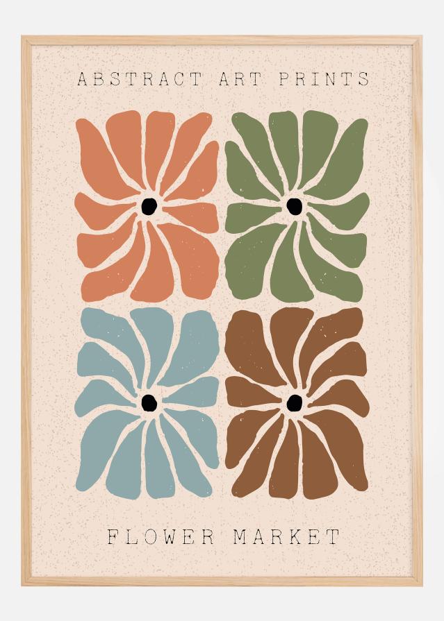 Abstract Art Flowers Plakát