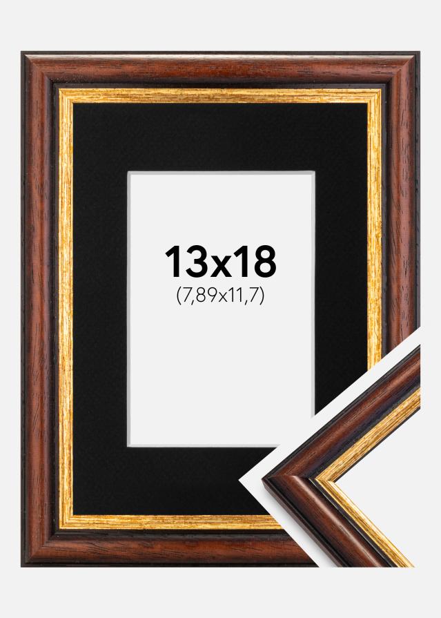 Rám Siljan Hnedá 13x18 cm - Pasparta Cerná 3,5x5 inches
