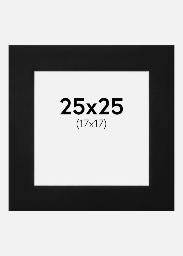 Pasparta Cerná Standardní Bílý stred 25x25 cm (17x17)