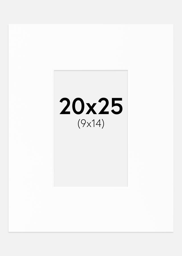 Pasparta XL Standardní Bílá Bílý stred 20x25 cm (9x14)