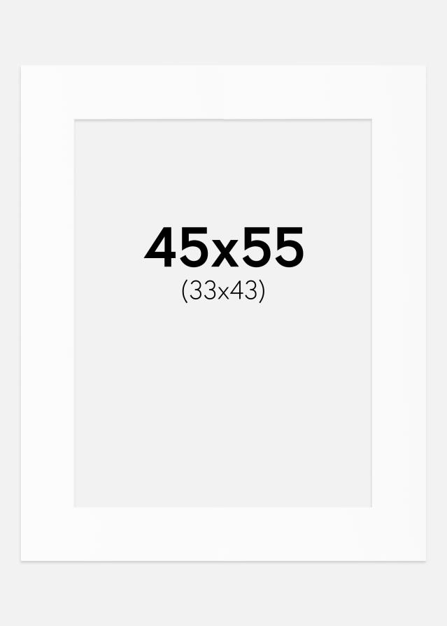 Pasparta Bílý Standard (Bílé Jádro) 45x55 cm (33x43)